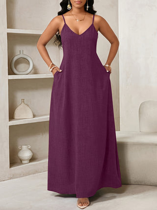 Robe d'été pour femmes à bretelles spaghetti | maxi