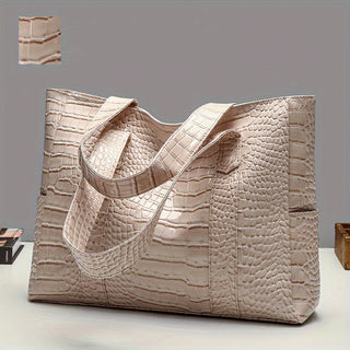Women's Large Shoulder Bag | Embossed Tote