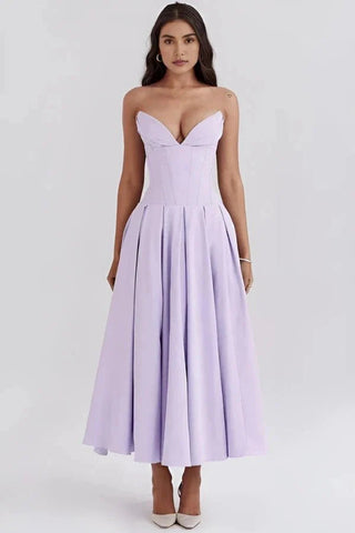 Robe de soirée élégante bustier pour femme | Midi