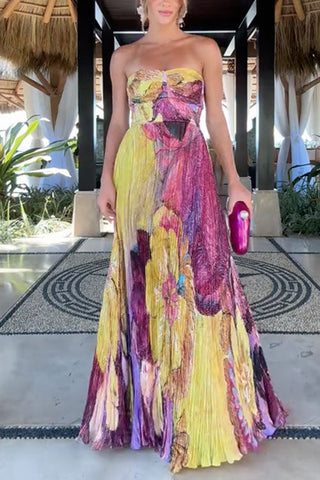 Vestido sin tirantes para mujer | Maxi