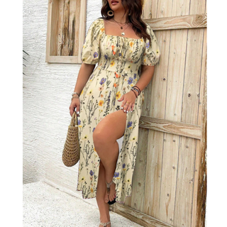 Robe d'été grande taille pour femme | Maxi