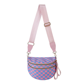 Damen Karierte Crossbody Tasche | Mit Verstellbarem Riemen