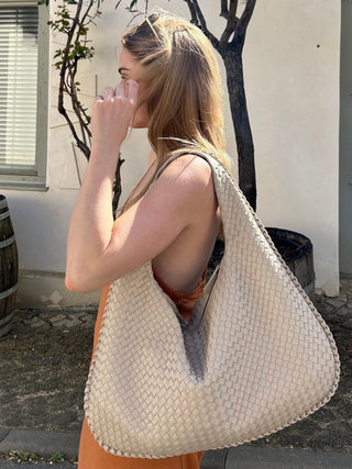 Damen Geflochtene Hobo Tasche | Groß