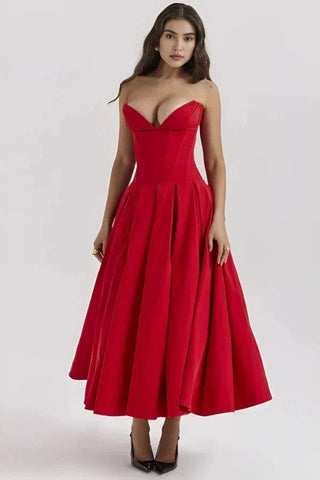 Robe de soirée élégante bustier pour femme | Midi