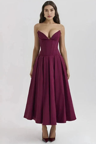 Robe de soirée élégante bustier pour femme | Midi
