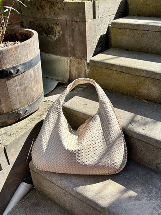 Damen Geflochtene Hobo Tasche | Groß