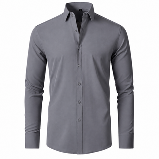 Camisa de vestir de hombre de corte slim | manga larga