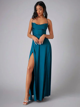 Damen Abendkleid mit Schlitz | Maxi