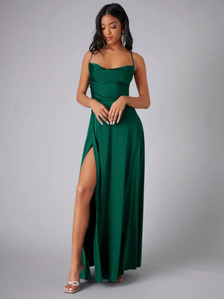 Damen Abendkleid mit Schlitz | Maxi