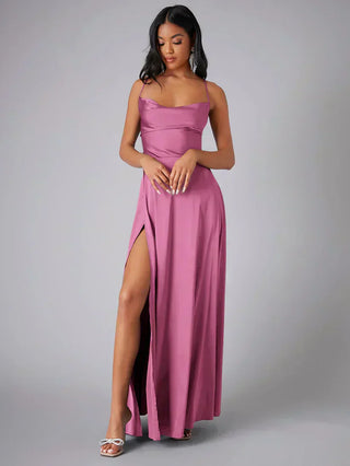 Damen Abendkleid mit Schlitz | Maxi