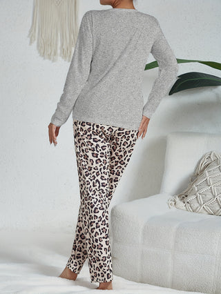 Damen Pyjama Set | Langarm Oberteil & Hose