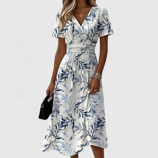 Robe portefeuille femme à motif floral | Midi