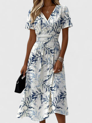 Robe portefeuille femme à motif floral | Midi