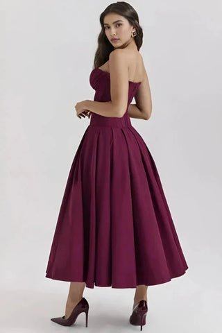 Robe de soirée élégante bustier pour femme | Midi