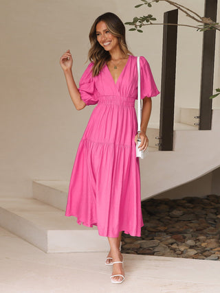 Robe à manches bouffantes femme | Midi