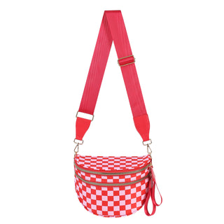 Damen Karierte Crossbody Tasche | Mit Verstellbarem Riemen