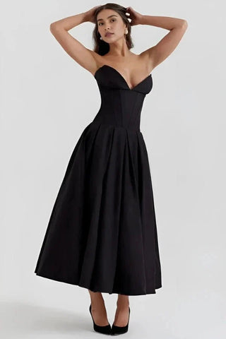 Robe de soirée élégante bustier pour femme | Midi
