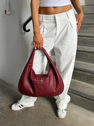 Damen Geflochtene Hobo Tasche | Groß