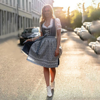 Damen Oktoberfest Dirndlkleid | Midi zum Schnüren