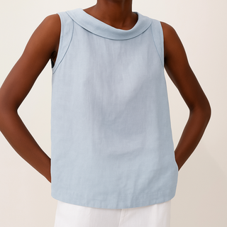 Damen Ärmelloses Rundhals Top | Casual