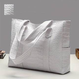 Women's Large Shoulder Bag | Embossed Tote