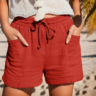 Damen Elastischer Bund Shorts | Locker Sommer