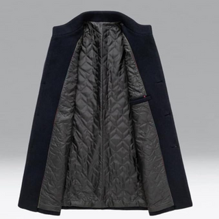 Men's Winter Trench Coat | Single-Breasted Long