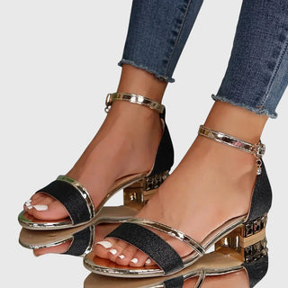 Damen Sandalen mit Offenen Zehen | Blockabsatz
