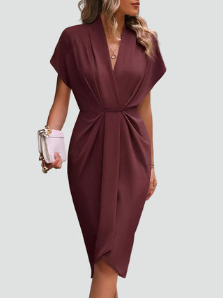 Damen Abendkleid mit V-Ausschnitt | Midi