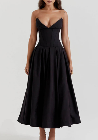 Women's Strapless Evening Dress | Midi