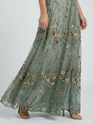 Robe de soirée pour femme avec décolleté en V | Maxi