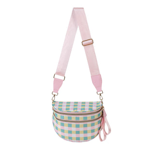 Damen Karierte Crossbody Tasche | Mit Verstellbarem Riemen
