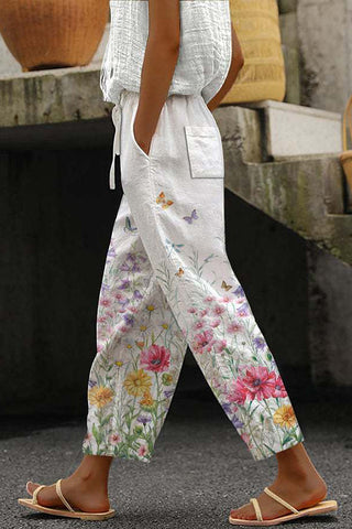 Pantalones casuales ombré para mujer | Con cordón