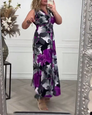 Damen Sommerkleid mit Blumenmuster | Maxi