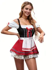Damen Oktoberfest Dirndlkleid | Mini zum Schnüren