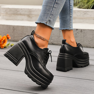 Damen Absatzschuhe mit Schnürung | Plateau