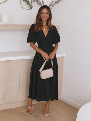Robe à manches bouffantes femme | Midi
