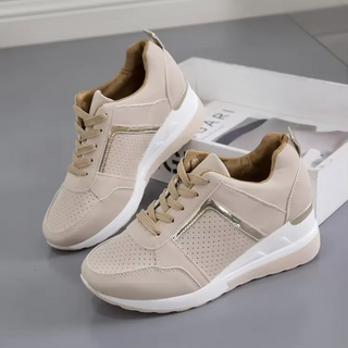 Lina | Damen Orthopädische Sneaker | Komfort Keilabsatz Beige