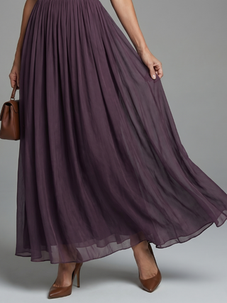 Damen Plissiertes Abendkleid | Maxi
