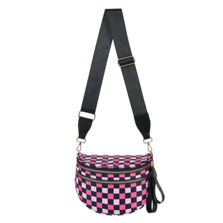 Damen Karierte Crossbody Tasche | Mit Verstellbarem Riemen