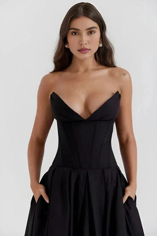 Robe de soirée élégante bustier pour femme | Midi