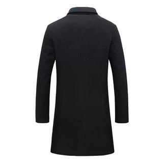 Men's Winter Coat Long | Button Closure