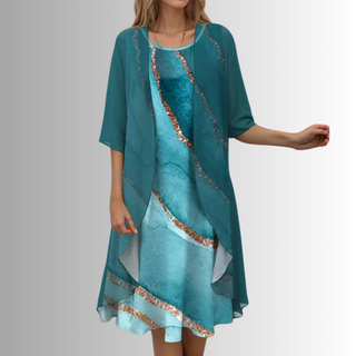 Vestido de verano para mujer de varias capas | Midi