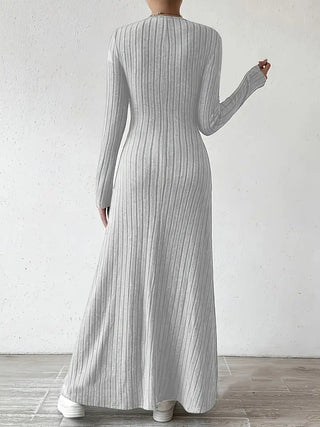 Women's Long Sleeve Maxi Dress | Ribbed Design