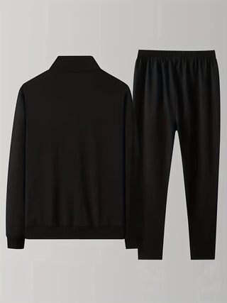 Herren Zip Front Trainingsanzug | Lässiges Zweiteiliges Set