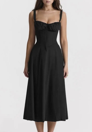 Women's A-line Corset Dress | Midi
