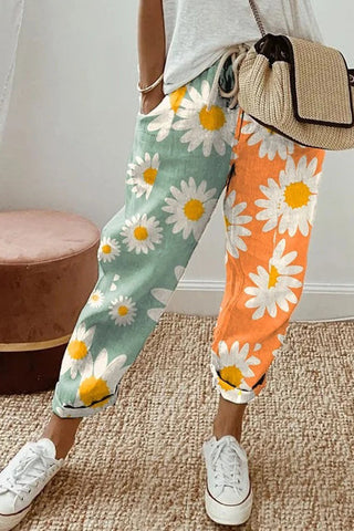 Pantalones casuales ombré para mujer | Con cordón