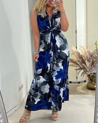 Damen Sommerkleid mit Blumenmuster | Maxi