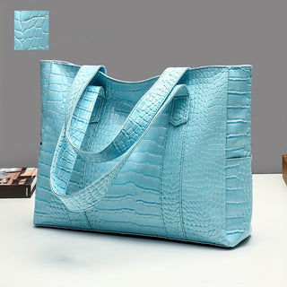 Women's Large Shoulder Bag | Embossed Tote
