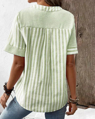 Blouse rayée pour femme | Avec boutons